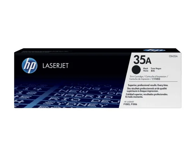 HP CB435A original toner product packaging