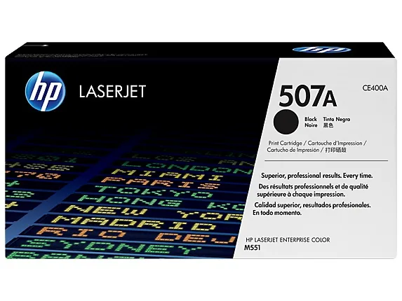HP CE400 (Black) original toner product packaging