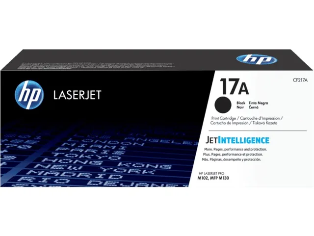 HP CF217A original toner product packaging