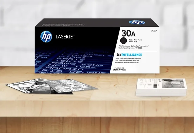 HP CF230A original toner product packaging