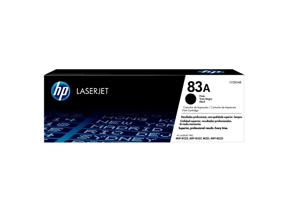 HP CF283A 83A Black original toner product packaging