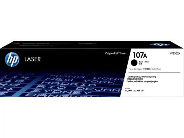 HP W1107A original toner product packaging