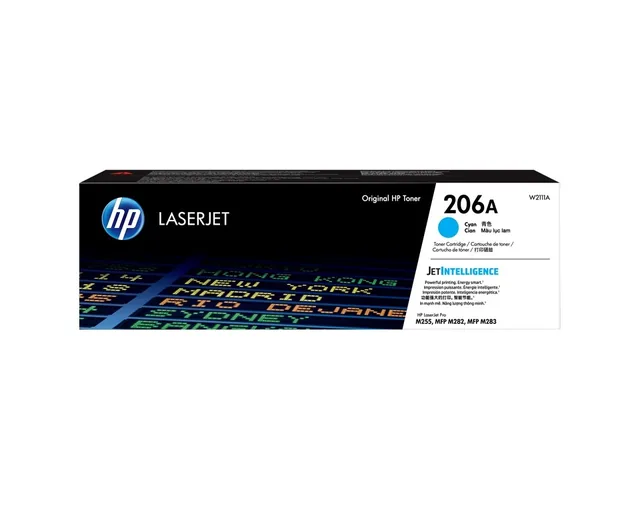 HP W2111/2/3A original toner product packaging