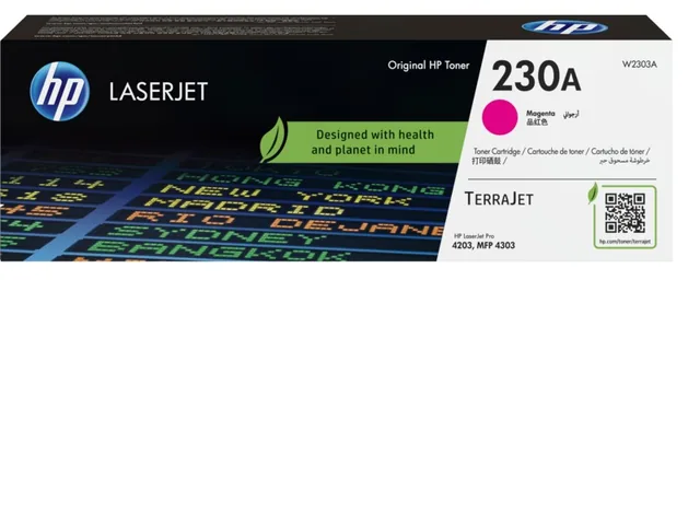 HP W2301/2/3A original toner product packaging